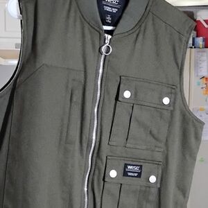 Wesc Men's Dark Green Utility Vest